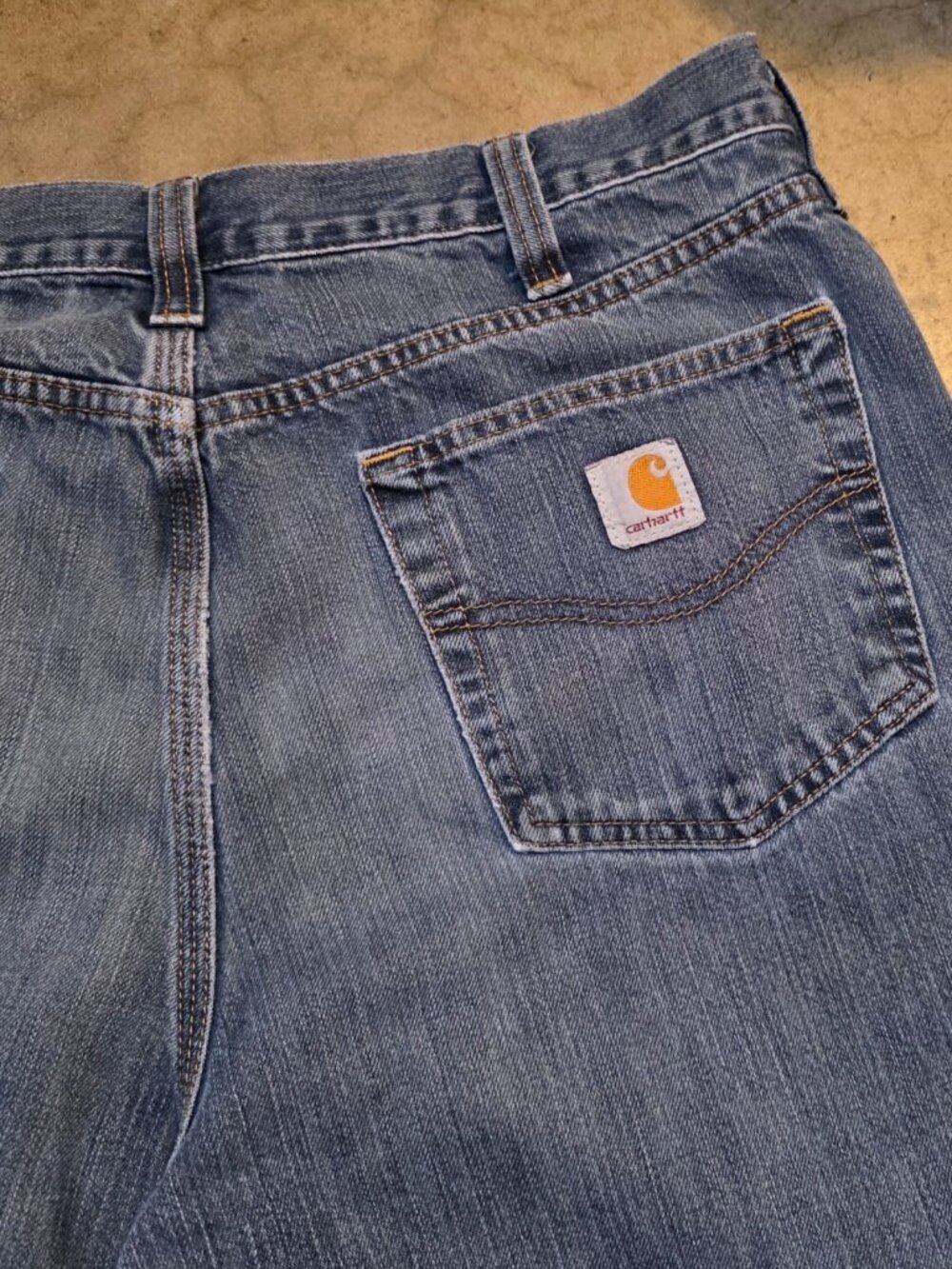 Carhartt Relaxed Fit Jeans 36x34 Blue Denim Workwear Durable #0003